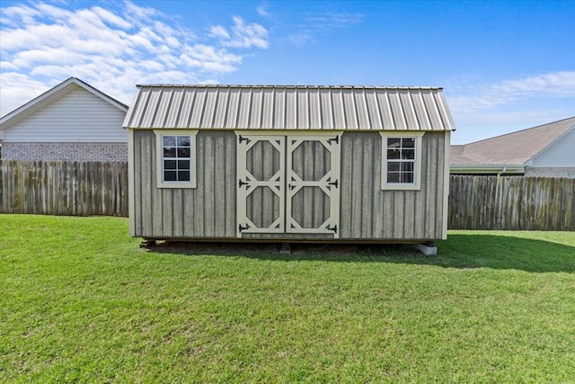 125 Hayley Dr, Enterprise, AL 36330 - view of shed featuring a fenced backyard