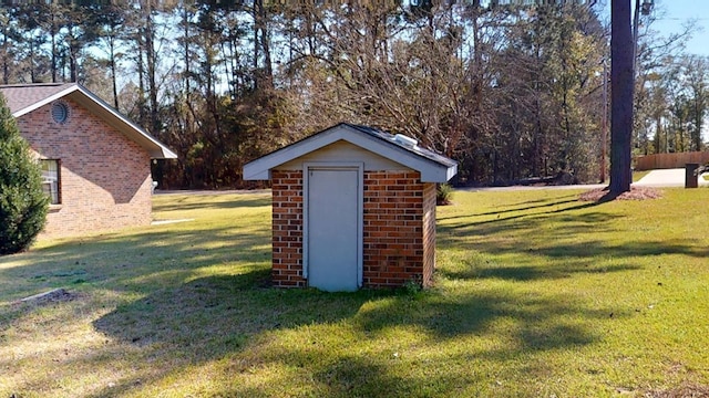 view of shed