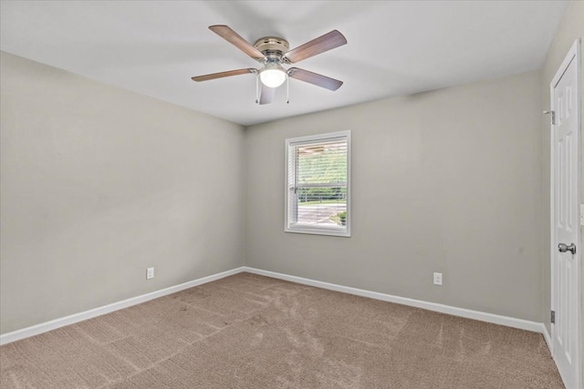 1401 Deese Rd, Ozark, AL 36360 - carpeted spare room featuring baseboards and ceiling fan