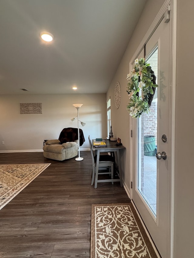 330 Gritney, Daleville, AL 36322 - entrance foyer with dark wood finished floors and recessed lighting