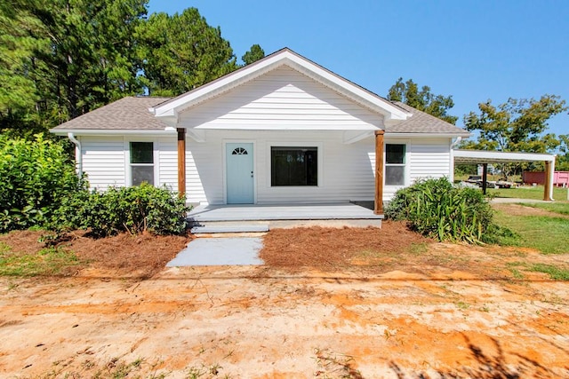 view of front of property with a porch