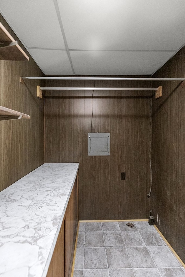 1105 Deborah St, Dothan, AL 36301 - laundry area with wooden walls