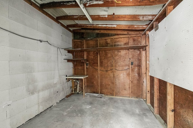 1105 Deborah St, Dothan, AL 36301 - below grade area with concrete block wall and wooden walls