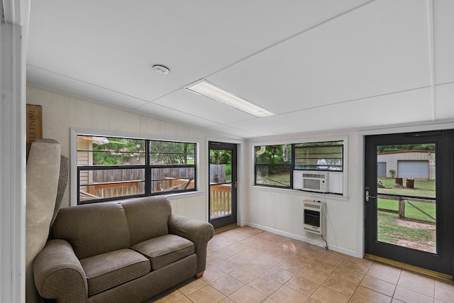6970 Walden Dr, Kinsey, AL 36303 - sunroom / solarium with heating unit, lofted ceiling, and cooling unit