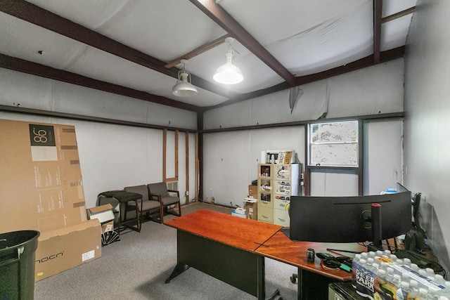6970 Walden Dr, Kinsey, AL 36303 - office featuring carpet and beamed ceiling