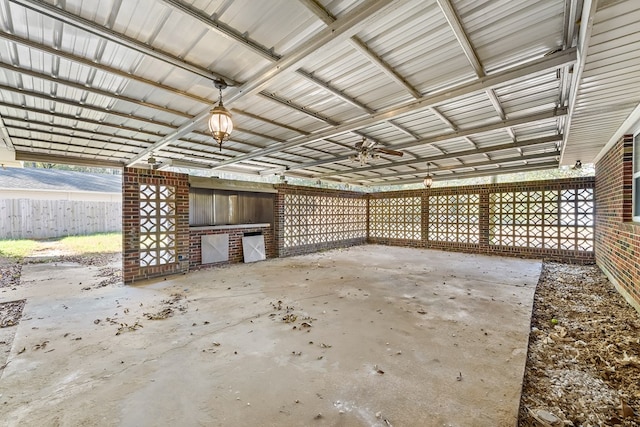 1303 Highland Dr, Elba, AL 36323 - garage featuring ceiling fan