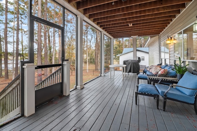 view of sunroom / solarium