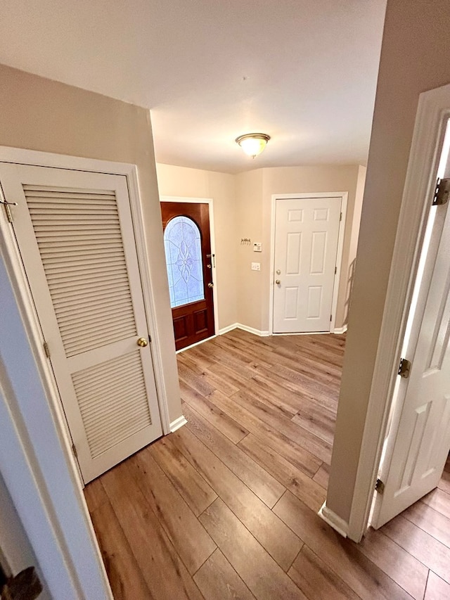 entryway featuring light hardwood / wood-style floors