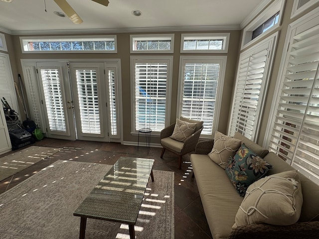 interior space featuring french doors