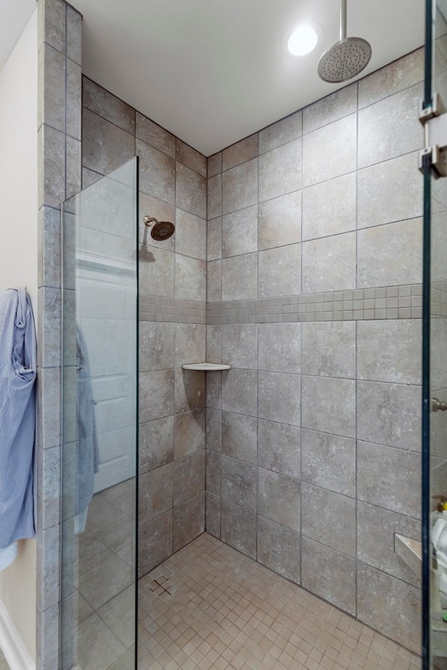 bathroom with an enclosed shower