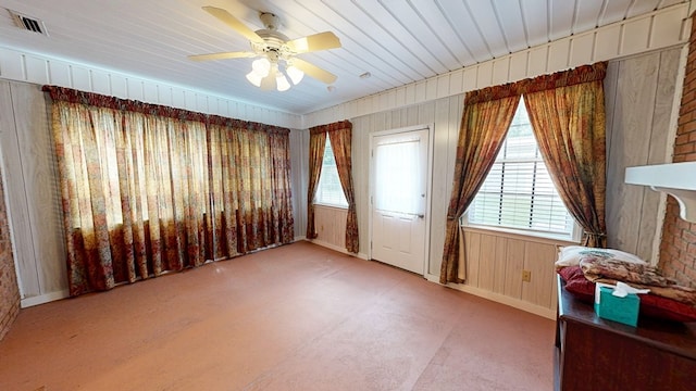 412 Darlington Cir, Dothan, AL 36301 - unfurnished room featuring wood walls, ceiling fan, and baseboards