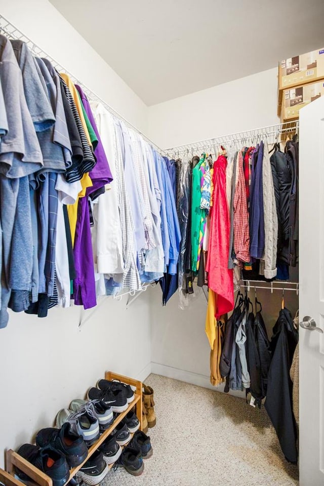 view of walk in closet
