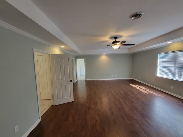 952 Easterling Mill Rd, Ariton, AL 36311 - empty room featuring wood finished floors, a ceiling fan, recessed lighting, and ornamental molding
