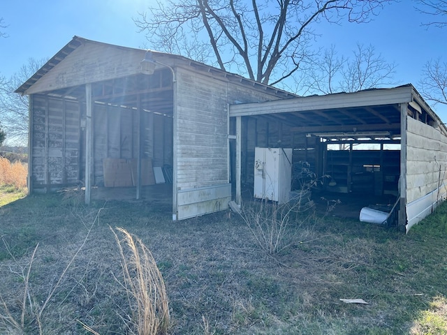 view of pole building with a detached carport