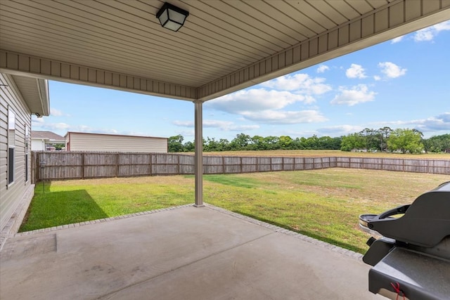 view of patio / terrace featuring a fenced backyard