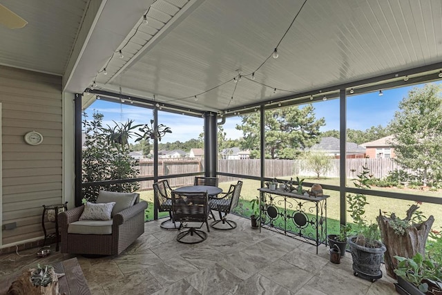 view of sunroom