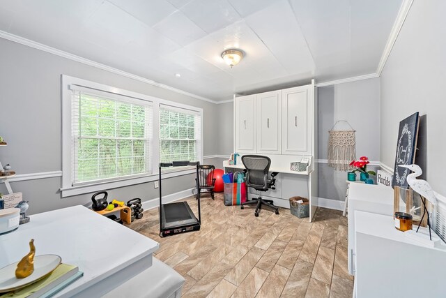 702 W Lee St, Enterprise, AL 36330 - office area with crown molding
