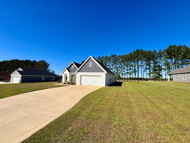 view of property exterior featuring a lawn