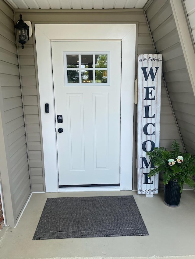 view of doorway to property