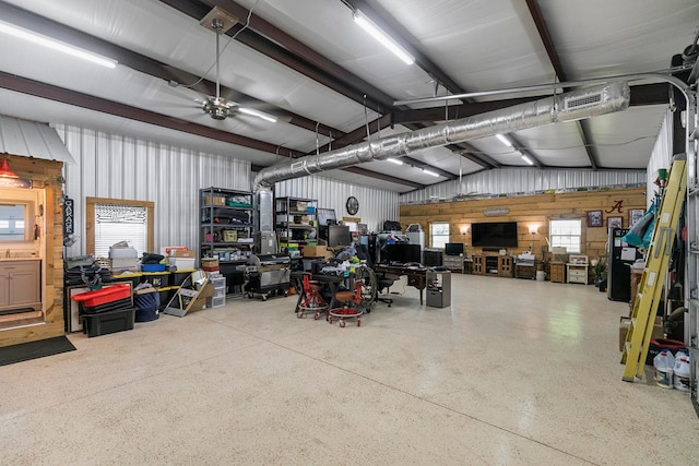 garage featuring visible vents