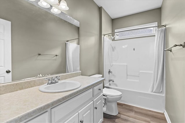 133 Brockton Ct, Dothan, AL 36305 - bathroom with wood finished floors, vanity, and shower / tub combo
