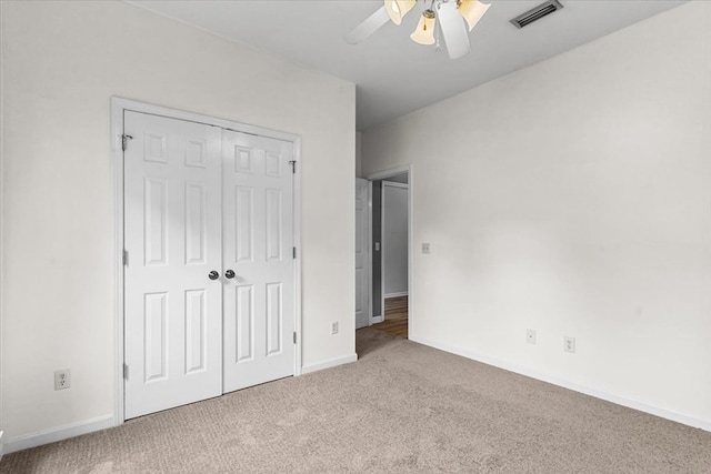 133 Brockton Ct, Dothan, AL 36305 - unfurnished bedroom featuring carpet flooring, a closet, and a ceiling fan