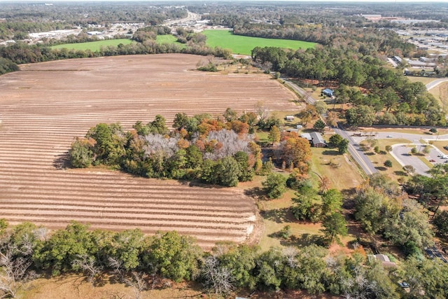 drone / aerial view featuring a rural view