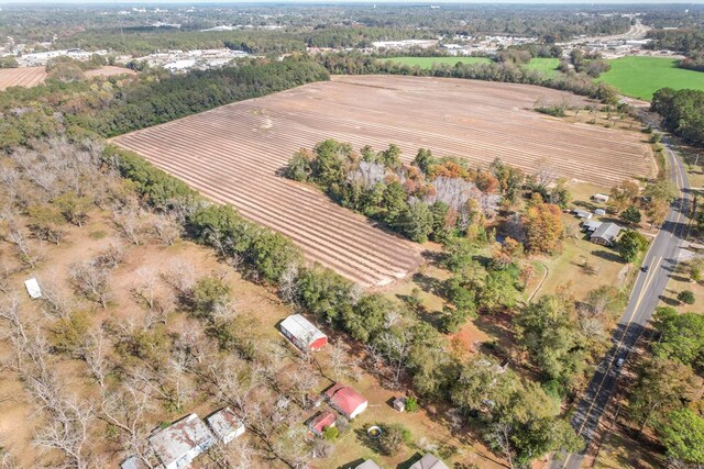 bird's eye view with a rural view