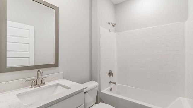 330 Heritage Way, Headland, AL 36345 - full bathroom featuring toilet, shower / bathtub combination, and vanity