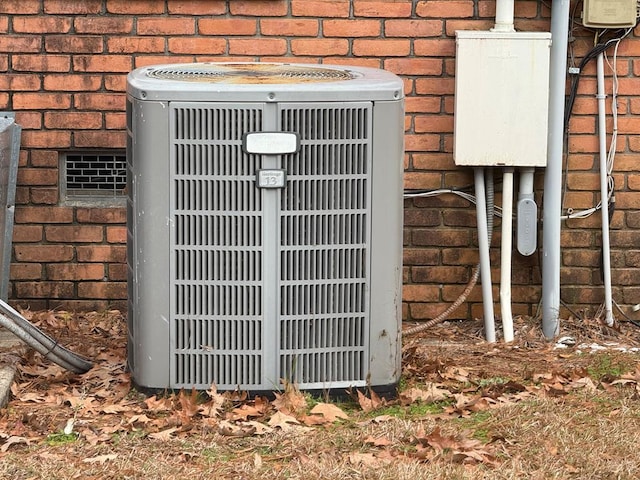 exterior details with central air condition unit