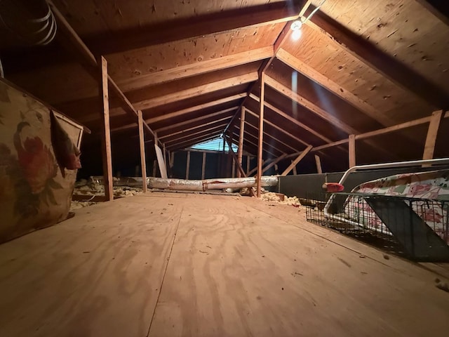 view of attic