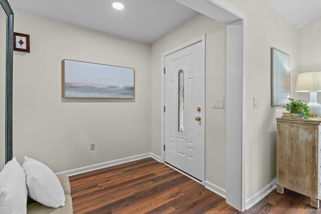 493 Shiloh Rd, Hartford, AL 36344 - foyer with dark wood-style floors and recessed lighting
