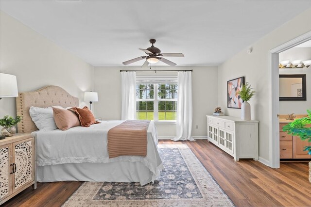 493 Shiloh Rd, Hartford, AL 36344 - bedroom featuring wood finished floors and a ceiling fan