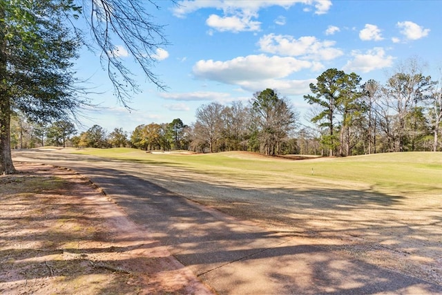 view of street featuring golf course view