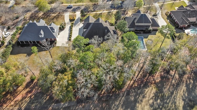 drone / aerial view with a residential view