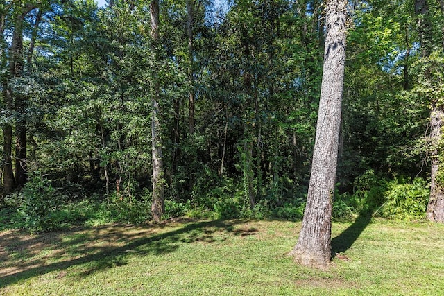 view of landscape with a forest view