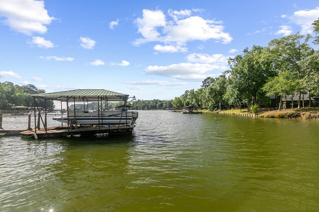668 Lake Front Dr, Abbeville, AL 36310 - dock area featuring boat lift and a water view