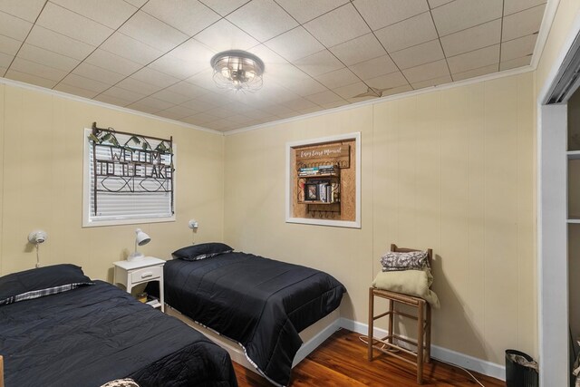 668 Lake Front Dr, Abbeville, AL 36310 - bedroom featuring crown molding and wood finished floors