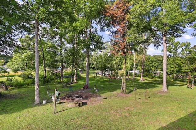 668 Lake Front Dr, Abbeville, AL 36310 - view of grassy yard featuring view of scattered trees