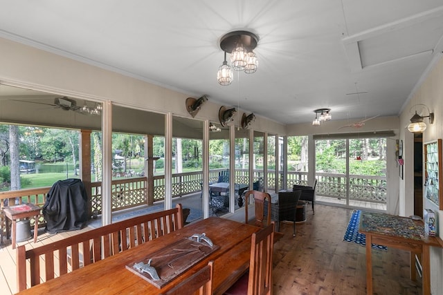 668 Lake Front Dr, Abbeville, AL 36310 - sunroom / solarium featuring ceiling fan