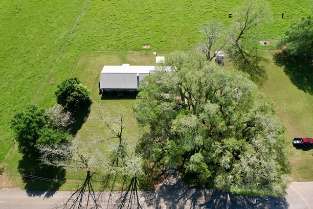 aerial view with a rural view