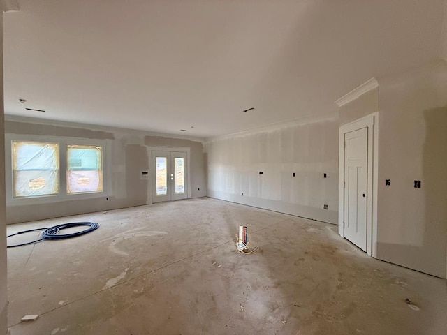 32 Woodham Rd, Ashford, AL 36312 - unfurnished living room with ornamental molding and unfinished concrete floors