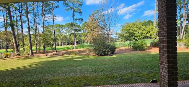 102 Glencoe Way, Dothan, AL 36305 - view of green lawn with view of wooded area