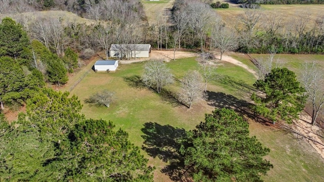 bird's eye view featuring a rural view