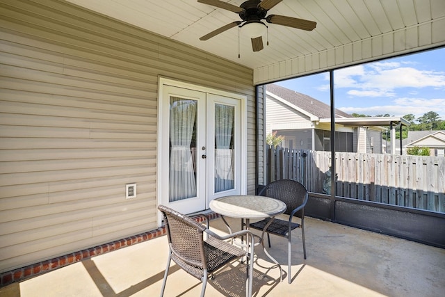 106 Camberly Ct, Dothan, AL 36301 - view of patio / terrace featuring french doors and ceiling fan
