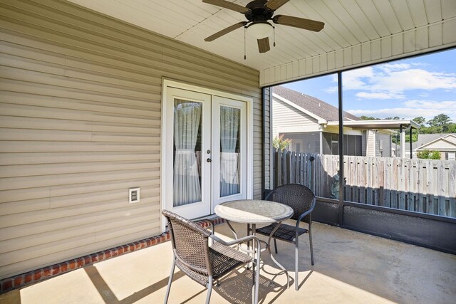 106 Camberly Ct, Dothan, AL 36301 - view of patio / terrace featuring french doors and ceiling fan