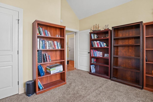 106 Camberly Ct, Dothan, AL 36301 - living area featuring carpet and lofted ceiling