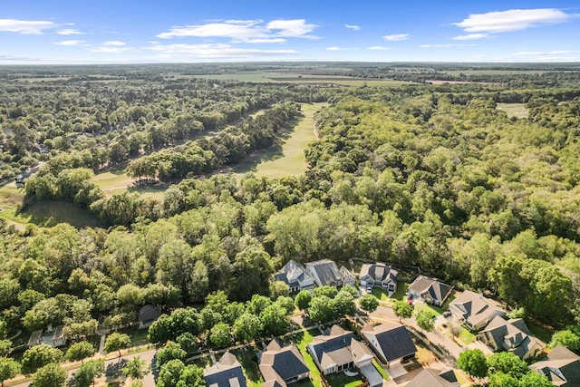 bird's eye view with a residential view and a forest view