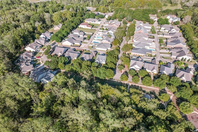 birds eye view of property with a residential view