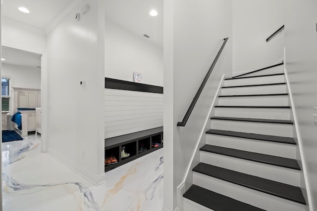 5700 S State Highway 605, Rehobeth, AL 36301 - stairs featuring recessed lighting and baseboards